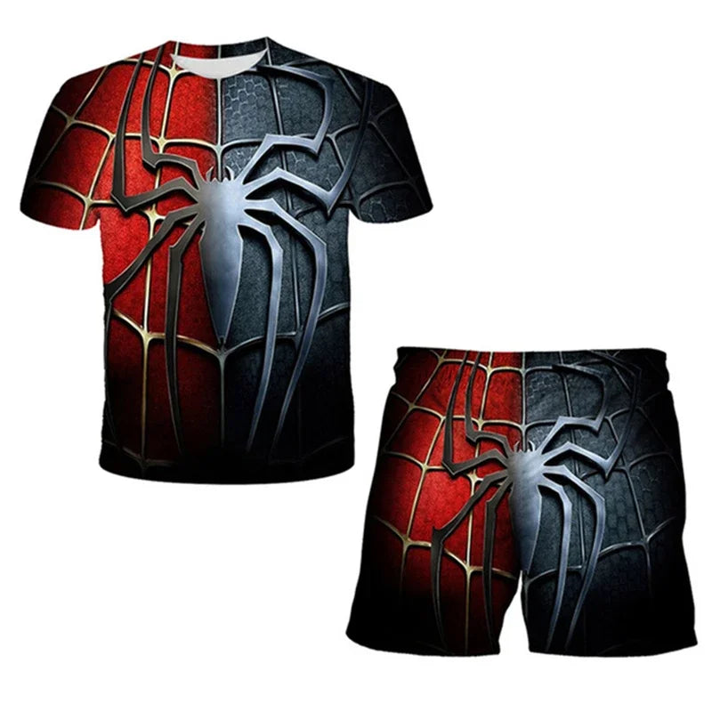 Ensemble Enfant Marvel Spider-Man – T-Shirt + Short Respirant, 4-6 Ans Soldes-ShopOnline
