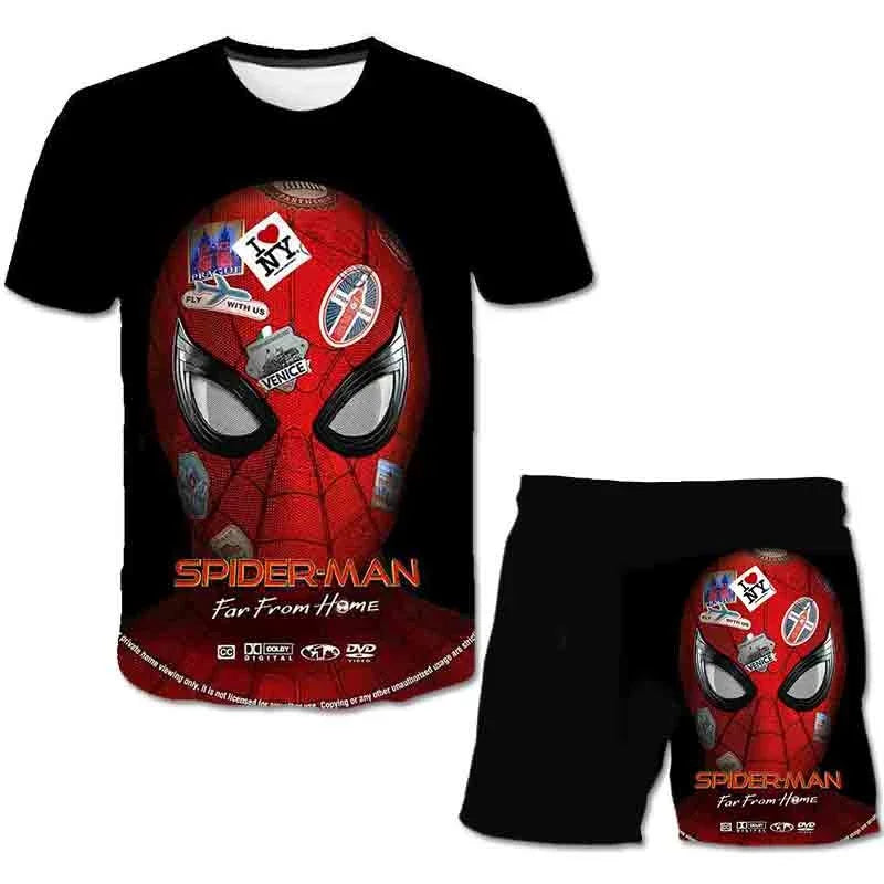 Ensemble Enfant Marvel Spider-Man – T-Shirt + Short Respirant, 4-6 Ans Soldes-ShopOnline