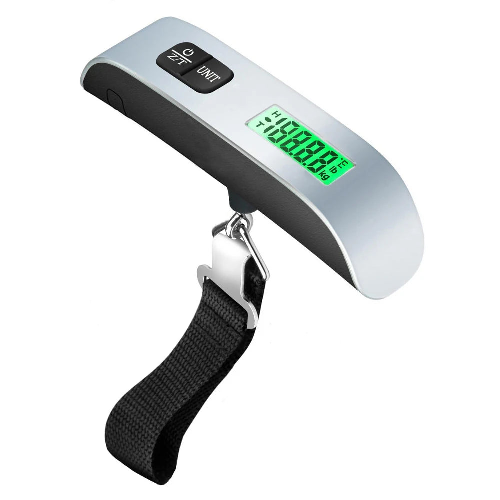 Digital Luggage Scale 110Lb/50Kg Hanging Baggage Scale LCD Display Portable Suitcase Weighing Scale Travel Luggage Weight Scale Soldes-ShopOnline