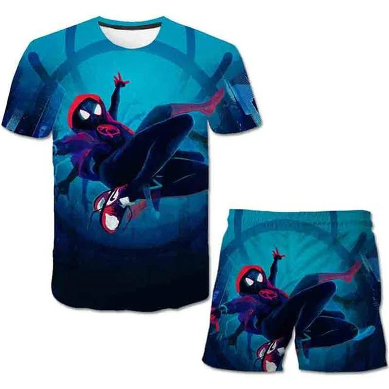 Ensemble Enfant Marvel Spider-Man – T-Shirt + Short Respirant, 4-6 Ans Soldes-ShopOnline