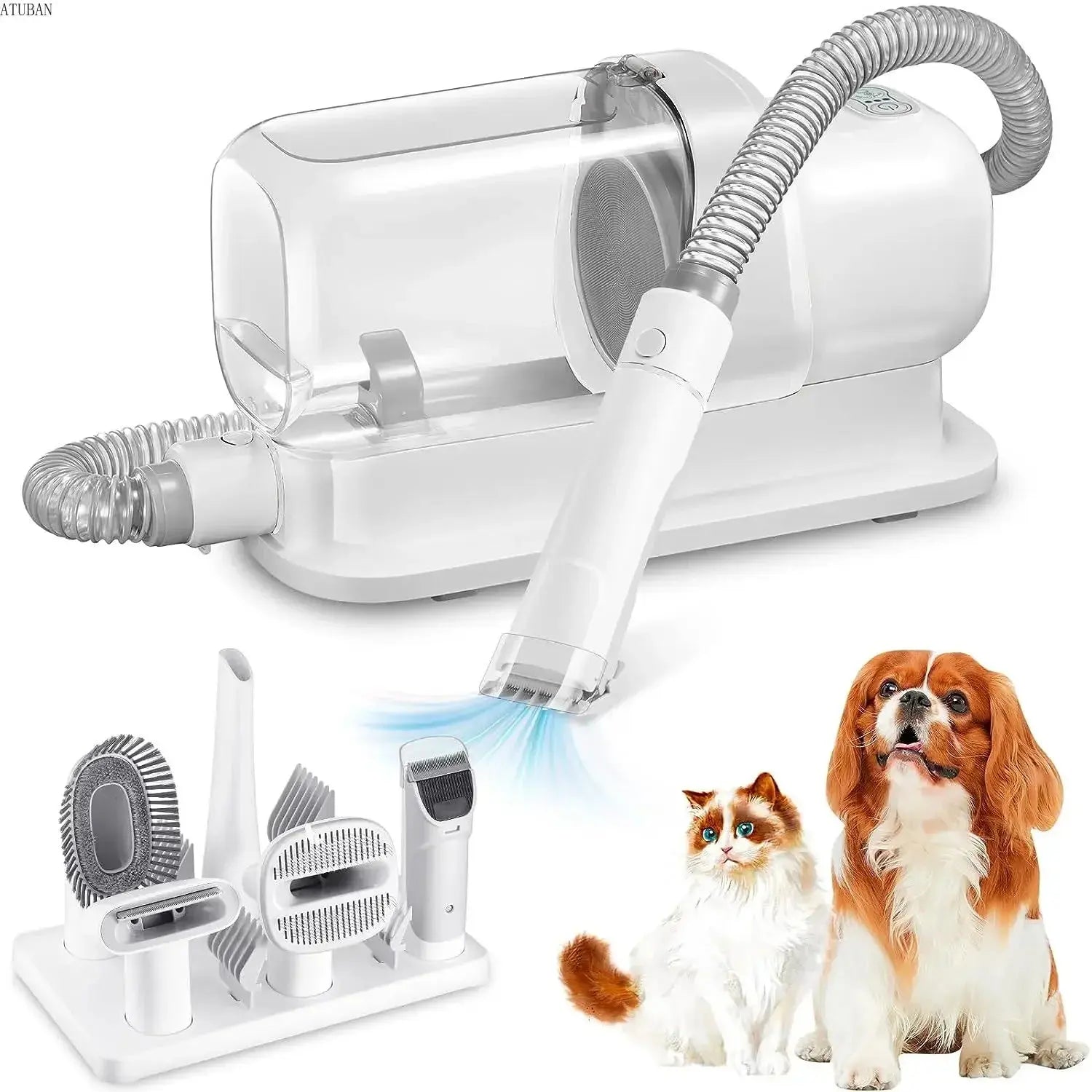 KIT de Toilettage Aspirateur de toilettage pour chiens et kit de toilettage pour animaux de compagnie avec une capacité de 2,3L Une plus grande tasse à poussière pour poils d'animaux de compagnie Aspirateur pour brosse pour chiens Aspirateur pour poils - Soldes-ShopOnline