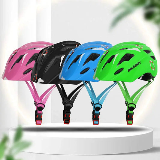 Casque de cyclisme pour enfants Casque de sécurité respirant avec feux arrière Casque de vélo Léger pour skateboard vtt trottinette enfants - Soldes-ShopOnline