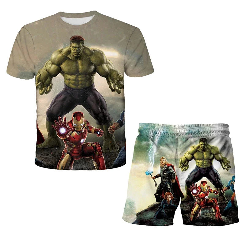Ensemble Enfant Marvel Spider-Man – T-Shirt + Short Respirant, 4-6 Ans Soldes-ShopOnline