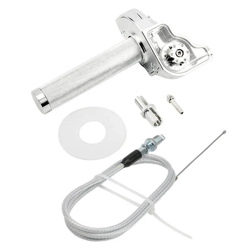 Poignée Gaz CNC Aluminium PowerMotor 22mm – Moto, Scooter, ATV, Quad, 5 Coloris Soldes-ShopOnline