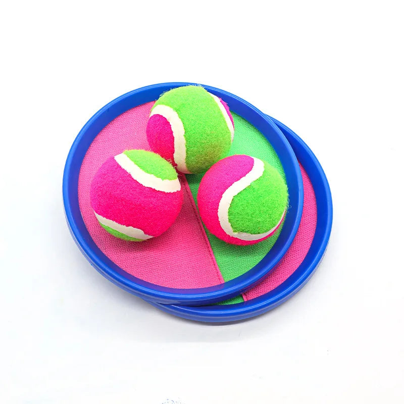 Jeu de Raquettes Balle Collante – 2 Raquettes + 1 Balle, Plage, Jardin & Extérieur, Cadeau Pâques Soldes-ShopOnline