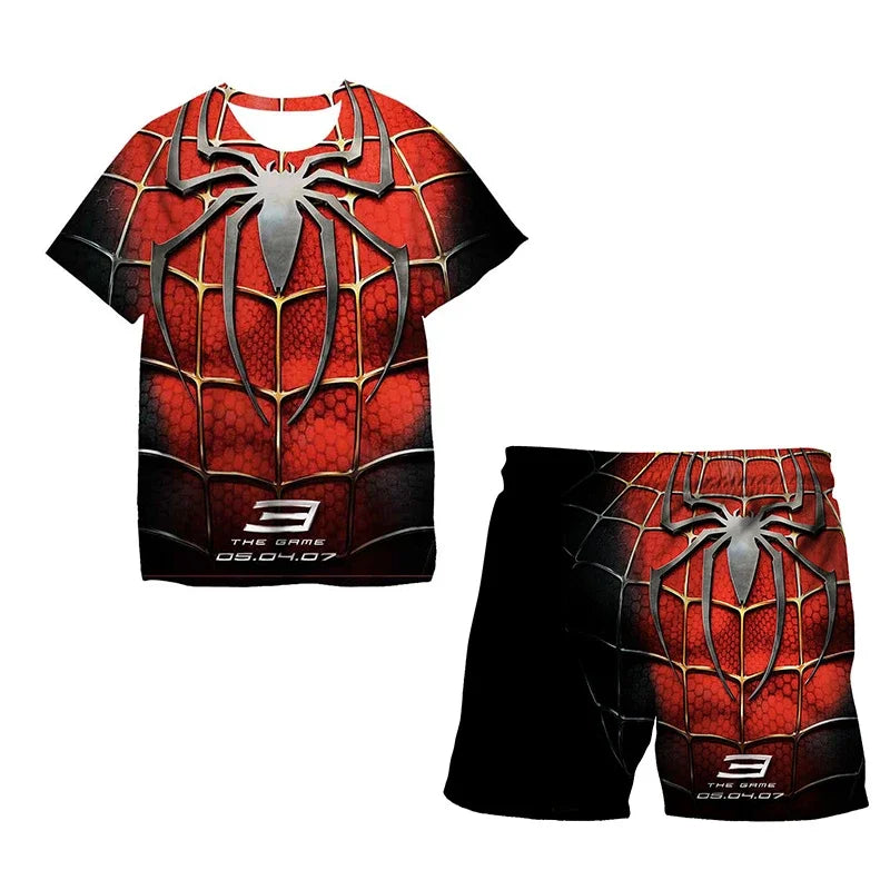 Ensemble Enfant Marvel Spider-Man – T-Shirt + Short Respirant, 4-6 Ans Soldes-ShopOnline