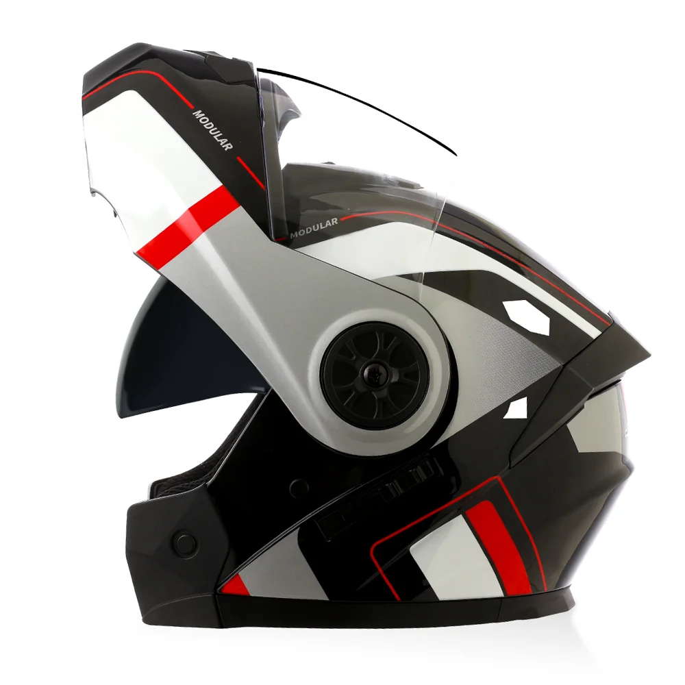 Casque Moto Modulable BLD Flip-Up – Visière Anti-Buée, Certifié E-Mark Soldes-ShopOnline