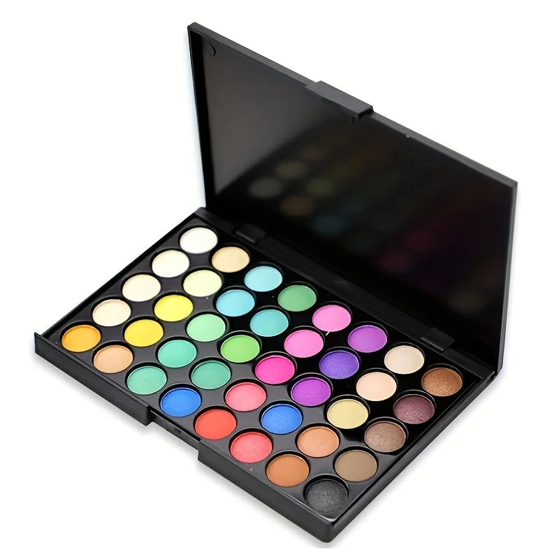 Palette Fards à Paupières 40 Couleurs – Tons Terre, Mat & Shimmer, Longue Tenue, Cosmétiques Korea Soldes-ShopOnline