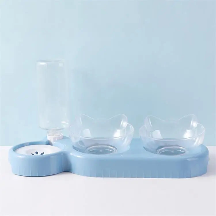 🐾 Distributeur Automatique Eau & Croquettes 3-en-1 – Double Bol Antidérapant Chat & Chien Soldes-ShopOnline
