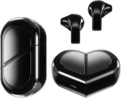 Pink Heart Wireless Earbuds for Girls Cute Small Earphones Hifi Stereo Sound Bluetooth Headsets Touch Control Gaming Handphones Soldes-ShopOnline