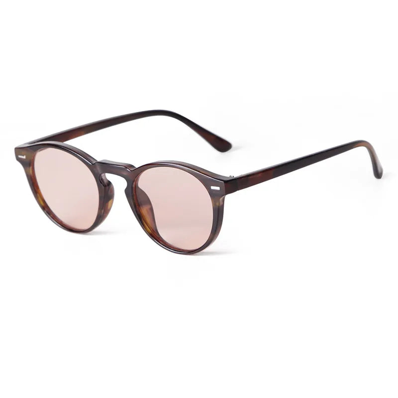Vintage Fashion Round Sunglasses Women Men 2024 Brand Design Retro Rivet Yellow Blue Lens Square Sun Glasses Male Female Goggles Soldes-ShopOnline