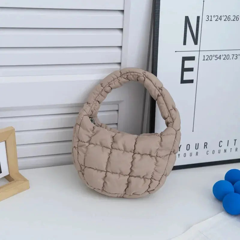 Sacs à bandoulière matelassés à la mode pour femmes Sac à main Mini nuage Sacs plissés Puffer Dumpling Bag Fourre-tout de luxe pour filles - Soldes-ShopOnline