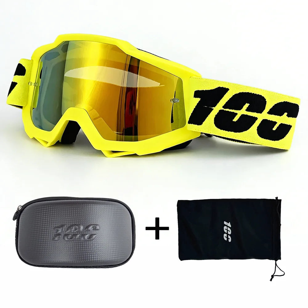 100 Motorcycle Goggles Eyeglasses Off Road MX MTB Motocross Glasses Downhill Cycling Dirt Bike Racing sport Protection Goggles Soldes-ShopOnline