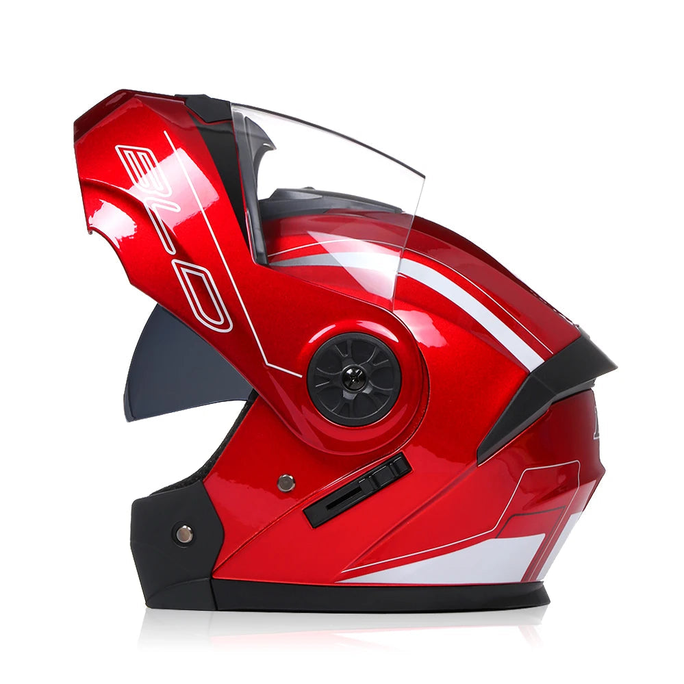 Casque Moto Modulable BLD Flip-Up – Visière Anti-Buée, Certifié E-Mark Soldes-ShopOnline