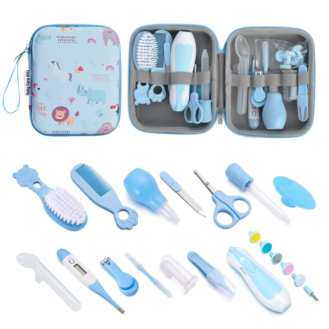 13/20PCS Baby Grooming and Health Kit Safety Care Set Newborn Nursery Health Care Set with Hair Comb Nail Trimmer Nose Cleaner Soldes-ShopOnline