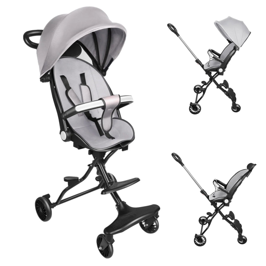Poussette Bébé Légère & Compacte – Pliage Automatique, Dossier Réglable & Idéale Voyage Soldes-ShopOnline