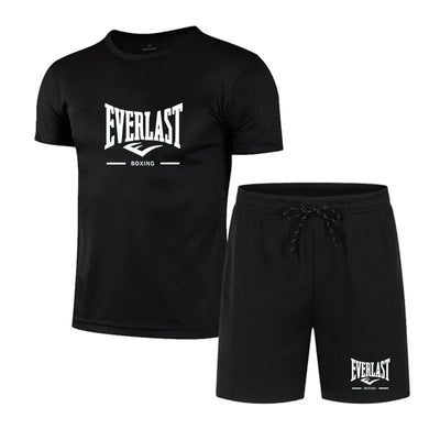 EVERLAST, ropa deportiva transpirable para correr para hombre, conjunto de dos piezas, conjunto de marca de fitness para ocio de Soldes-ShopOnline