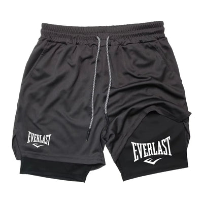 Men Running Shorts 2 In 1 Double-deck Sport Shorts  Gym Fitness Short Pants Training Jogging Bottom Men's Clothing RL0615 Soldes-ShopOnline