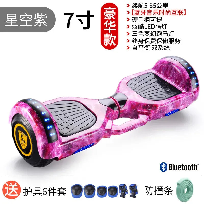 Hoverboard auto-équilibrant de 7 pouces avec Bluetooth et lumières colorées Scooter auto-équilibrant pour enfants - Soldes-ShopOnline