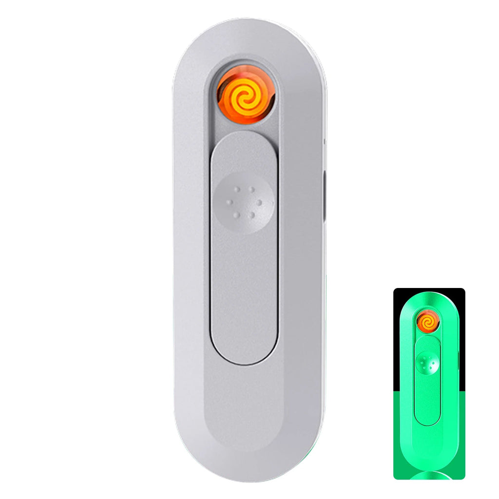Windproof Metal Cigarettes Lighter Coils Tungsten Rechargeable Flameless Electric Lighter Men's Present Soldes-ShopOnline