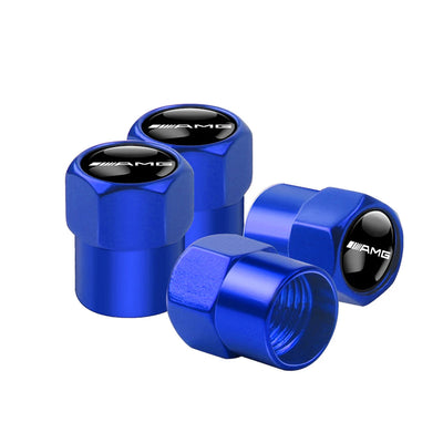 4Pcs Metal Car Wheel Tire Air Valve Caps Dust Cover For Mercedes benz A B C E G CLA GLK CLASS AMG W221 W212 W213 W205 W176 W177 Soldes-ShopOnline