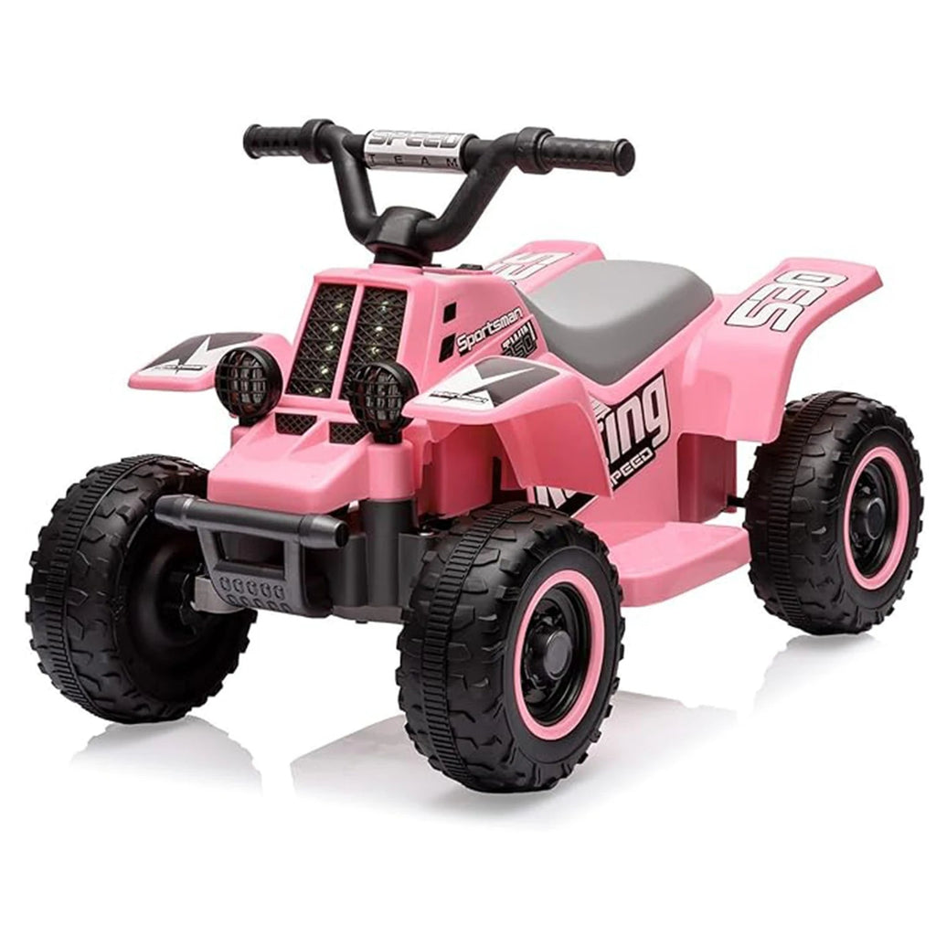 Electric Quad For Kids 4+ Years 6V Seat Car With LED Headlights Music ONE BUTTON Start Up To 5 Kmh Long Battery Life Soldes-ShopOnline