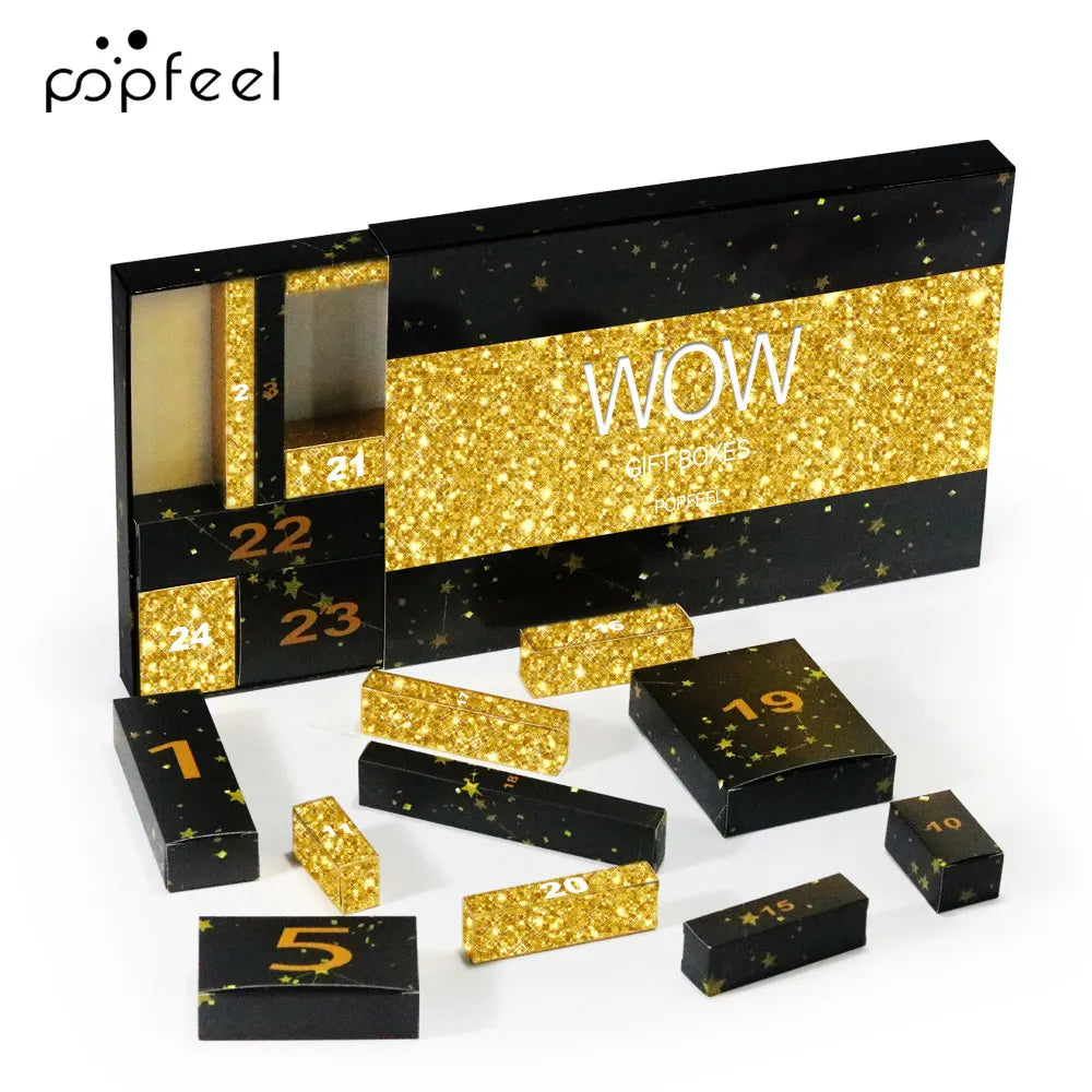 Coffret Maquillage POPFEEL 24 Pièces – Calendrier Surprise Cadeau Noël Soldes-ShopOnline