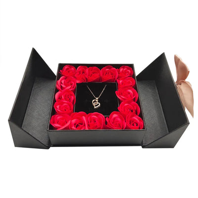 Eternal Roses Gift Box with Design Necklace 100 Languages Love You Birthday Gifts for Her Women Wife Mom Girlfriend Valentines Soldes-ShopOnline