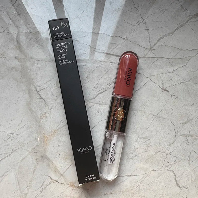 Kiko Milano – Gloss Double Tête Transparent Effet Miroir | Longue Tenue, Non Collant, Hydratant, Teintes Nude & Milk Tea Soldes-ShopOnline