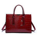 Sac à Main Femme Cuir PU Motif Crocodile – Grande Capacité, Vintage, Tote Bag Business Soldes-ShopOnline