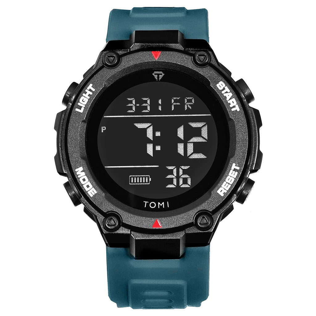 TOMI – Montre Tactique Digitale Militaire | 4 Modes Sport, Chrono, Lumineuse, Étanche 3 Bar, Randonnée & Outdoor Soldes-ShopOnline