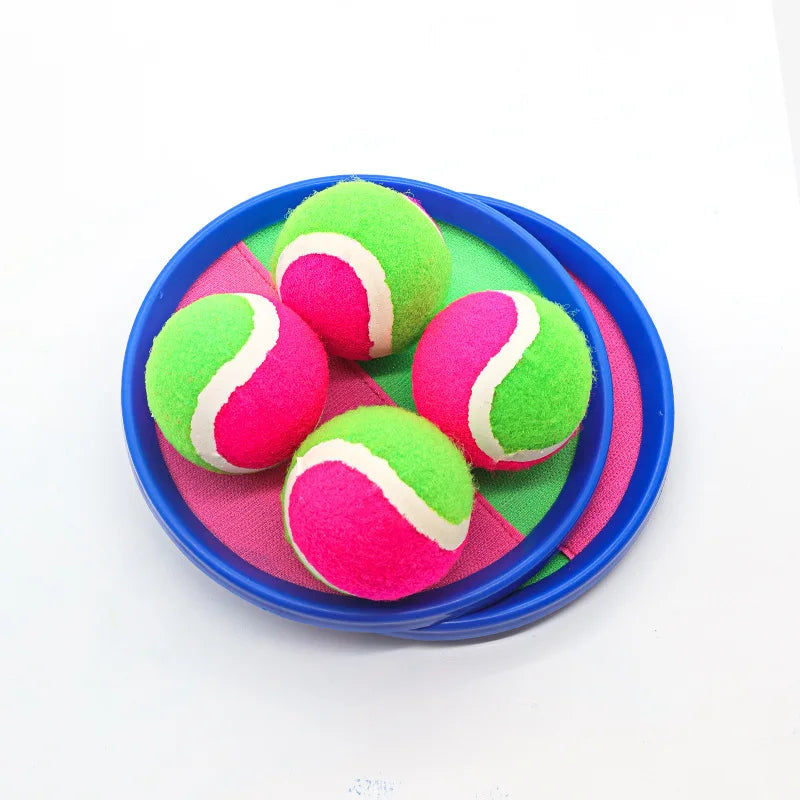 Jeu de Raquettes Balle Collante – 2 Raquettes + 1 Balle, Plage, Jardin & Extérieur, Cadeau Pâques Soldes-ShopOnline
