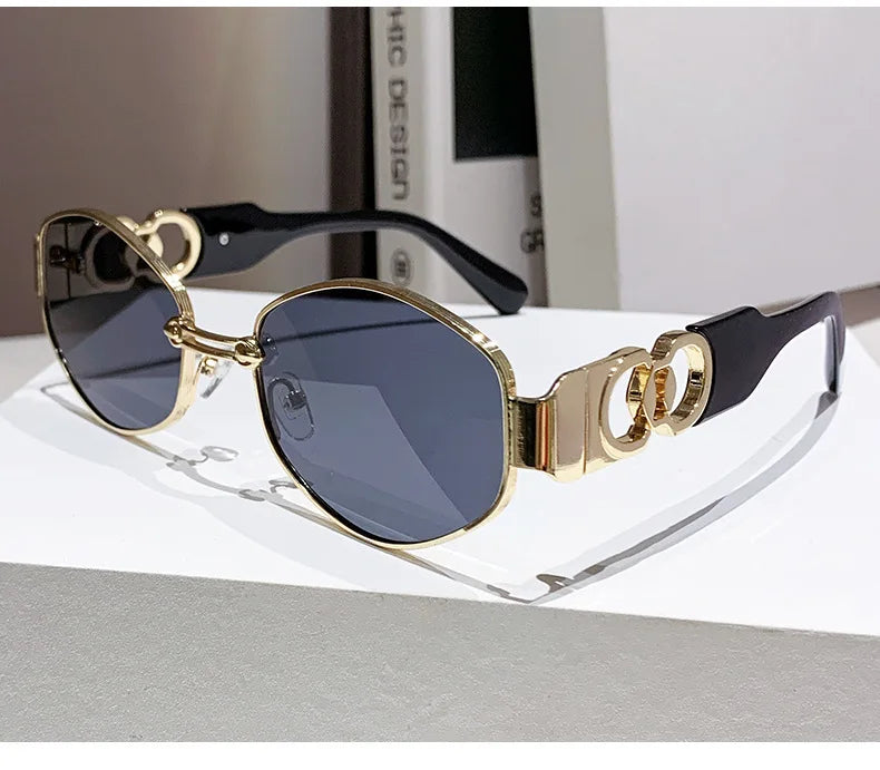 Lunettes de Soleil Steampunk Cat Eye OUIO – Vintage, UV400, Femme & Homme, Voyage & Soirée Soldes-ShopOnline