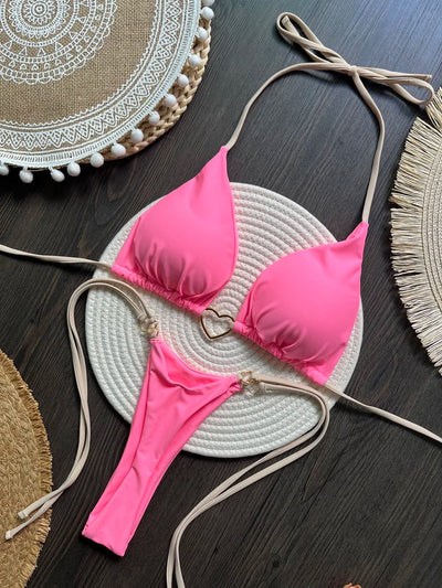 RUOTONSEPT Sexy Halter Solid color Bikini Set Women's Swimsuit Two-piece Triangle Thong Swimwear Bathing Suit Brazilian Biquinis Soldes-ShopOnline
