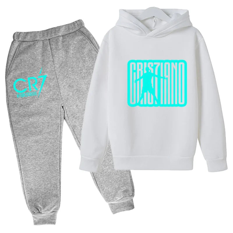 Ensemble Jogging Enfant CR7 – Hoodie Imprimé + Pantalon, 3-12 Ans Soldes-ShopOnline