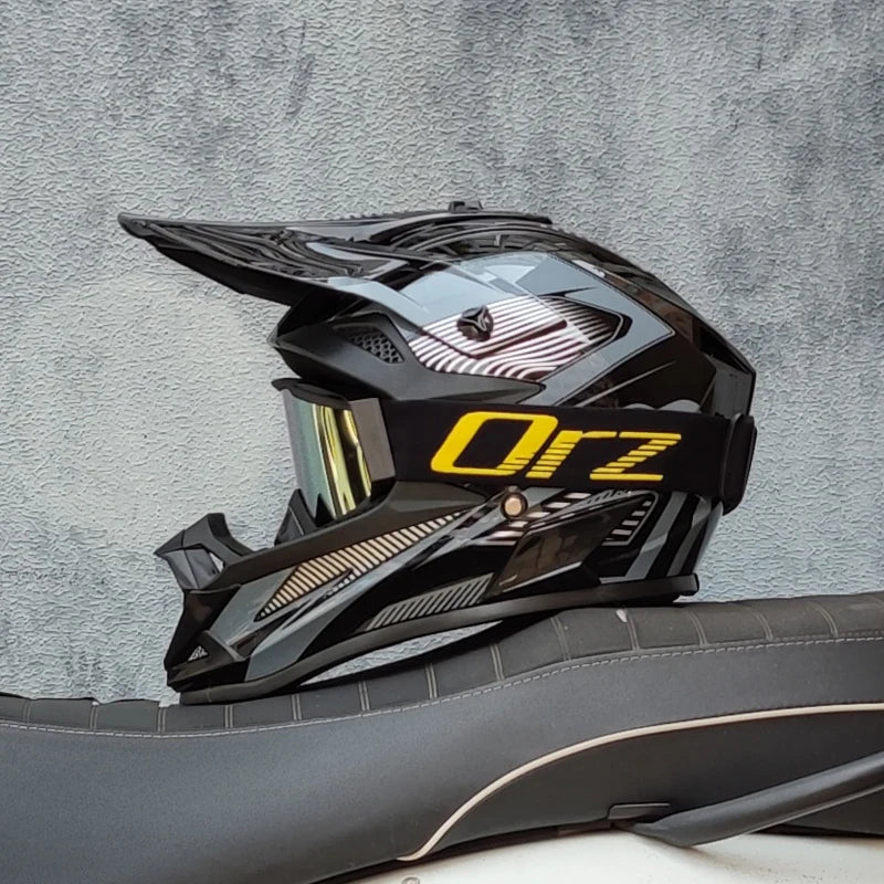 ORZ Professional Racing Motocross Helmet Off Road Helmet Motorcycle Off-Road Cartoon Childrenr ATV Motorcycle MTB Helmet Soldes-ShopOnline