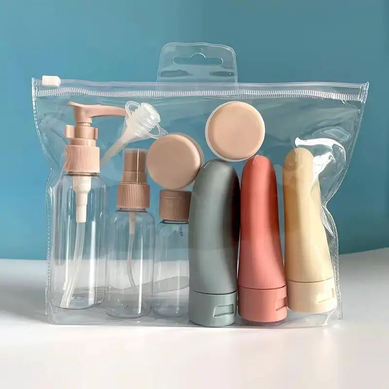 Set Flacons de Voyage Rechargeables Anti-Fuite – Parfum, Lotion, Shampooing & Gel Douche Soldes-ShopOnline