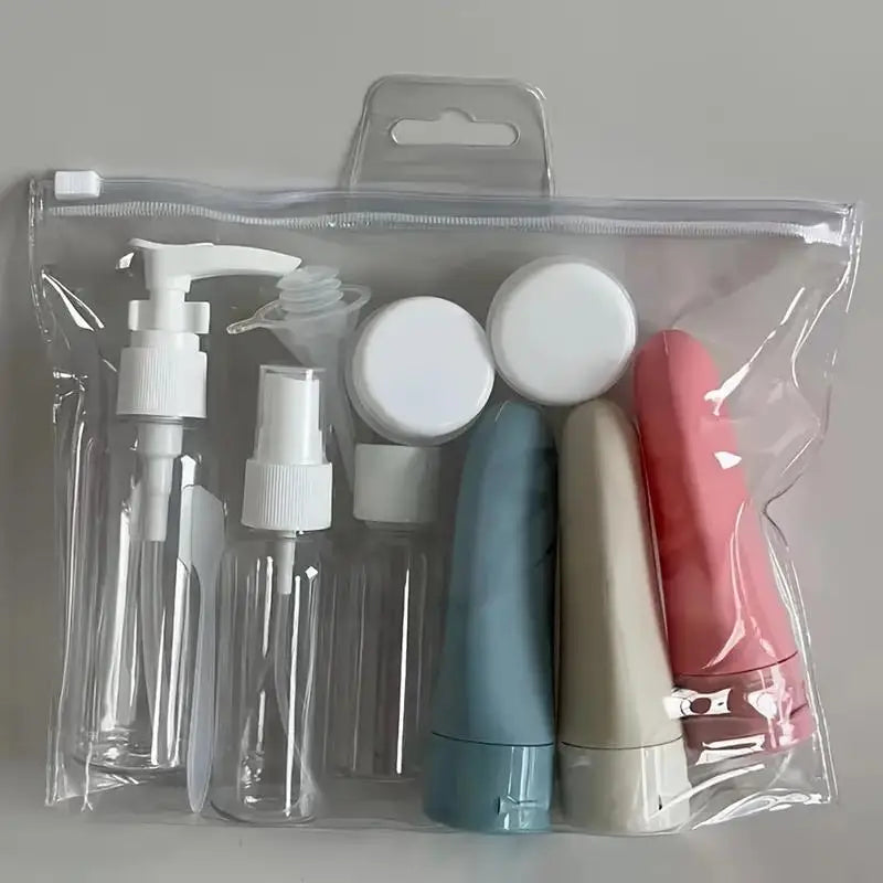Refillable Travel Bottle Set Leak-Proof Containers for Perfume Lotion Shower Gel and Shampoo Portable Cosmetic Storage Soldes-ShopOnline