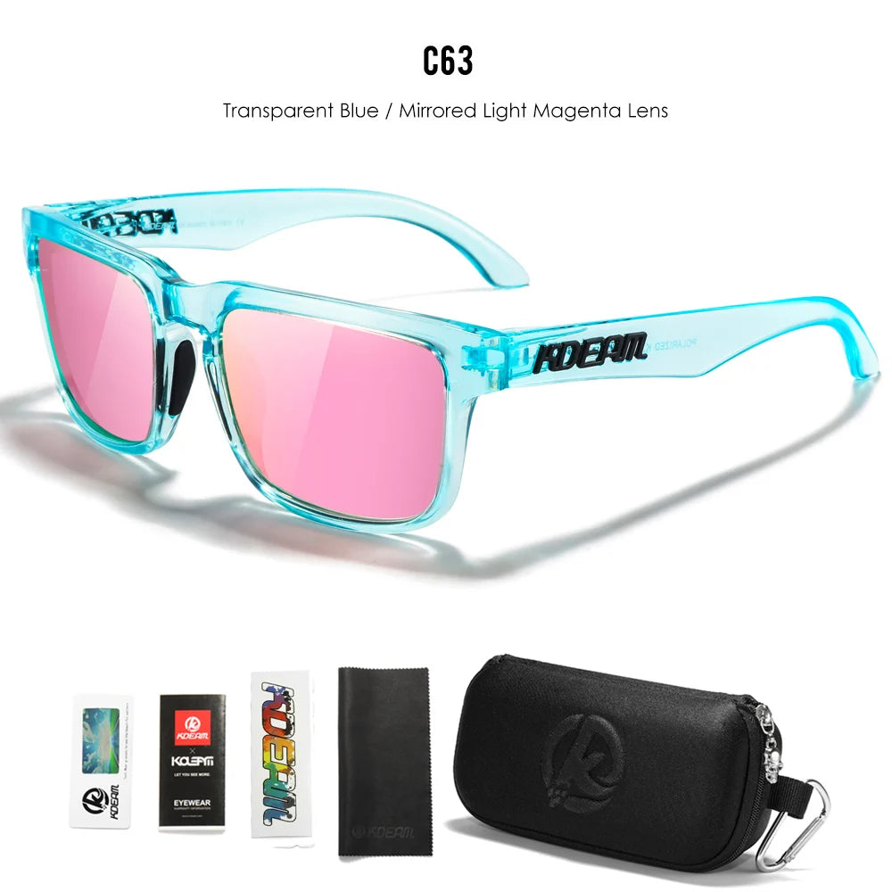 Lunettes de Soleil KDEAM KD332 Carrées Polarisées – UV400, Voyage, Unisexe + Étui Soldes-ShopOnline