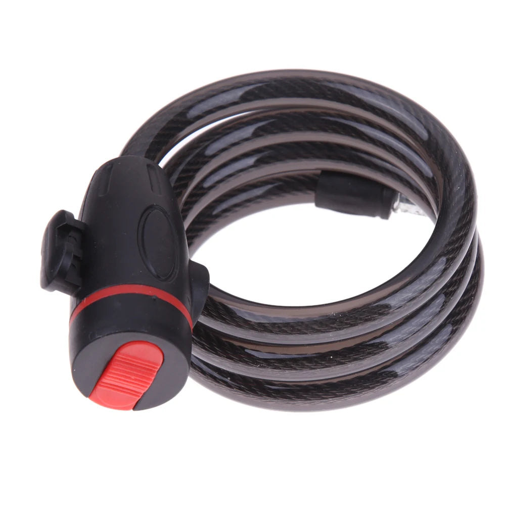 Antivol Câble Spirale Acier 100 cm – Vélo & Moto, Avec Clé, West Biking Soldes-ShopOnline