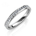 Daisini – Bague Éternité Cristaux Swarovski AAAA | Laiton Plaqué Or Blanc 18K, Stackable Mixte, Mariage & Fiançailles Soldes-ShopOnline