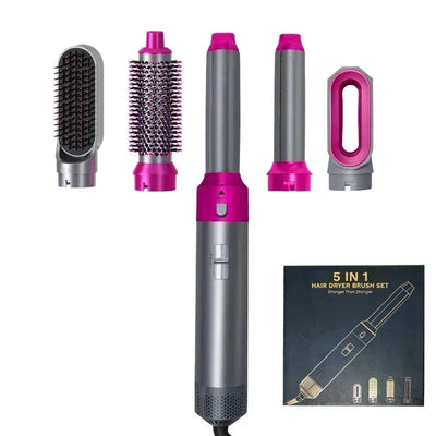 5 in 1 Hair Dryer Hot Comb Set Professional Curling Iron Hair Straightener Styling Tool For Professional Hair Dryer Household Soldes-ShopOnline