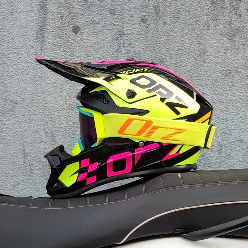 ORZ Professional Racing Motocross Helmet Off Road Helmet Motorcycle Off-Road Cartoon Childrenr ATV Motorcycle MTB Helmet Soldes-ShopOnline