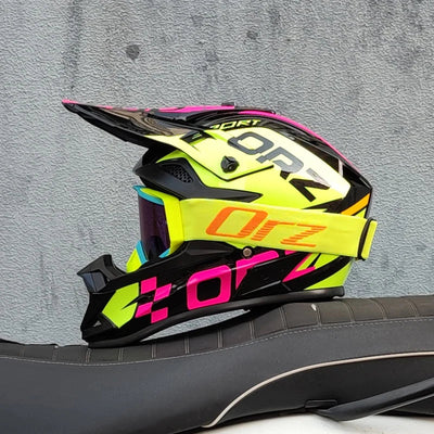 ORZ Professional Racing Motocross Helmet Off Road Helmet Motorcycle Off-Road Cartoon Childrenr ATV Motorcycle MTB Helmet Soldes-ShopOnline