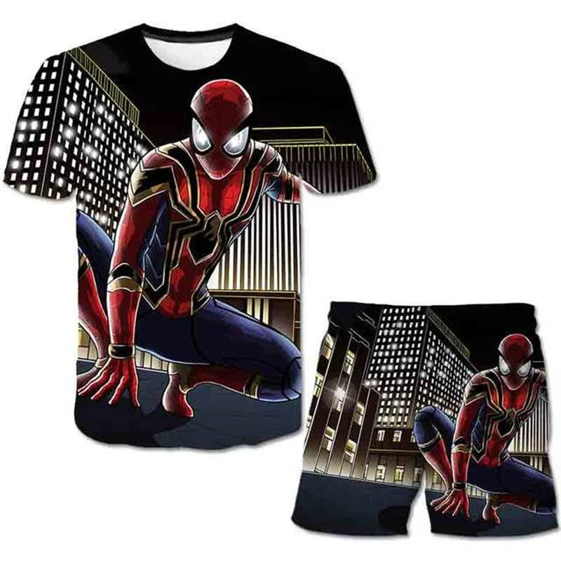 Ensemble Enfant Marvel Spider-Man – T-Shirt + Short Respirant, 4-6 Ans Soldes-ShopOnline