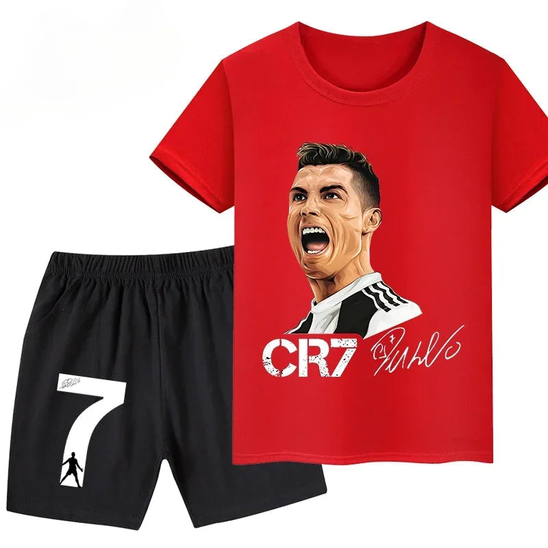 Ensemble Sport Enfant CR7 – T-Shirt + Short Été, 3-12 Ans Soldes-ShopOnline