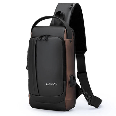 Password Lock Anti-theft USB Men's Bag Men's Chest Bag Casual Sports Travel Backpack Shoulder Crossbody Bag Men Motorcycle Bags Soldes-ShopOnline