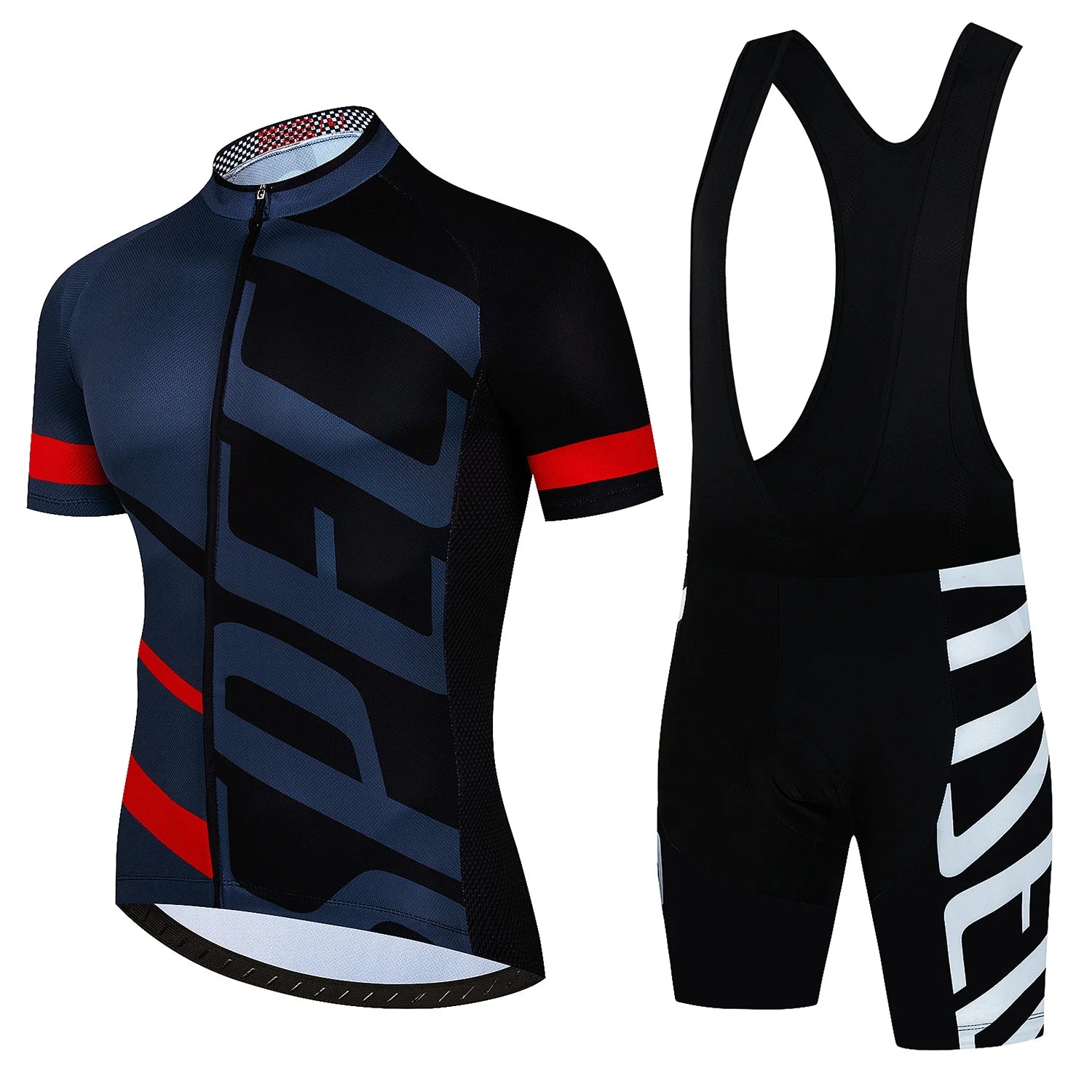 Tenue Cyclisme Homme Pro MTB – Maillot + Cuissard Été, Gel Respirant, SPF30, Fermeture Zip Soldes-ShopOnline