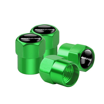 4Pcs Metal Car Wheel Tire Air Valve Caps Dust Cover For Mercedes benz A B C E G CLA GLK CLASS AMG W221 W212 W213 W205 W176 W177 Soldes-ShopOnline