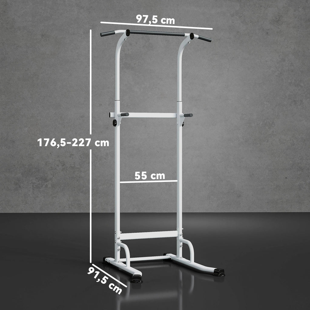 SPORTNOW Tour de Musculation Multifonction – Barre de Traction, Dips & Pompes | Hauteur Réglable 176-227 cm | Charge Max 120 kg Soldes-ShopOnline